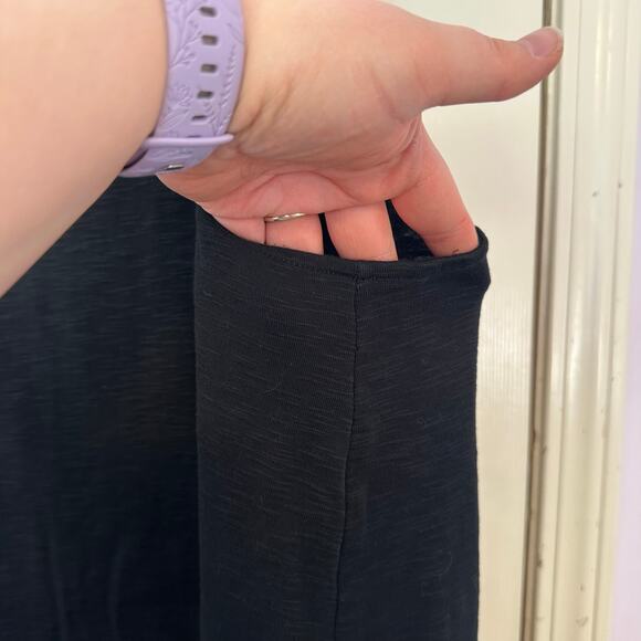 J. Jill Women’s Pima Sleeveless Tunic Tank Top Size 3X Black Minimalist Casual - Picture 5 of 9